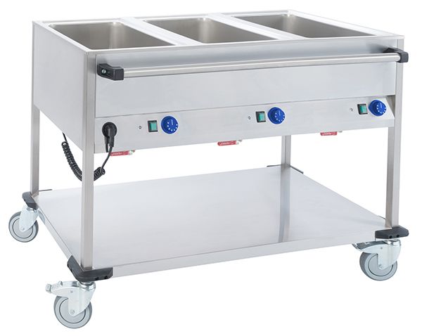 Mobiltherm Bain-Marie-Wagen BW3K 3 x 1/1 GN Fahrbarer Speisenausgabewagen