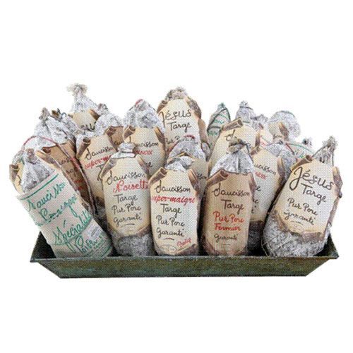 Panier de spécialités de saucissons secs
