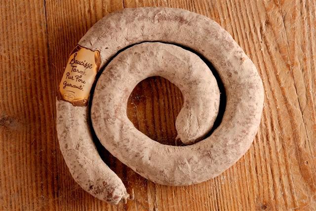 Saucisse sèche plate escargot