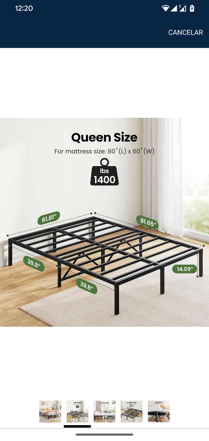 Cama Queen Metal Queen Bed Metal new