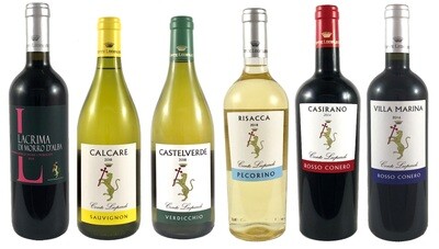 DEGUSTAZIONE: SELEZIONE 6 VINI IN ASSORTIMENTO
3 GRANDI ROSSI + 3 GRANDI BIANCHI DEGUSTAZIONE: SELEZIONE 6 VINI IN ASSORTIMENTO
3 GRANDI ROSSI + 3 GRANDI BIANCHI