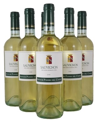 SAUVIGNON Antichi Poderi del Conte 2019
- Confezione da 6 Bottiglie SAUVIGNON Antichi Poderi del Conte 2019
- Confezione da 6 Bottiglie