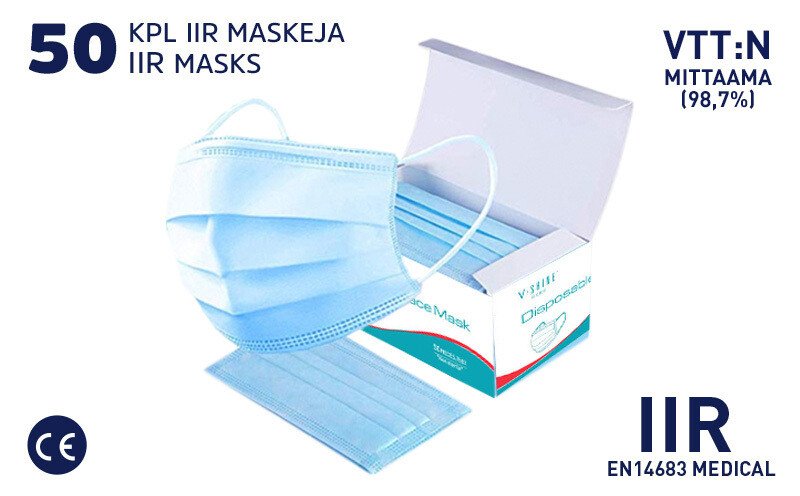 IIR SUOJAMASKI - 50 KPL IIR SUOJAMASKI - 50 KPL