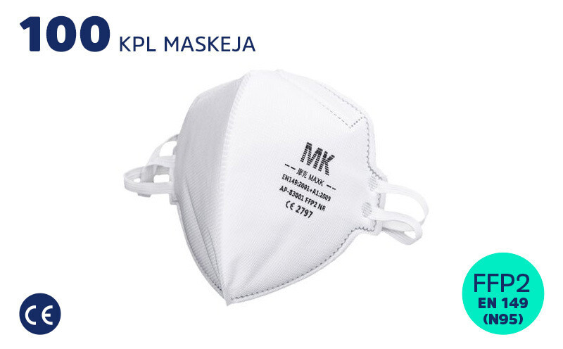 FFP2 HENGITYSSUOJAIN (N95/KN95) - 100 KPL FFP2 HENGITYSSUOJAIN (N95/KN95) - 100 KPL