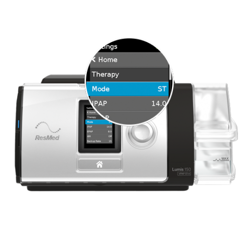 Lumis 150 VPAP ST  Beatmungsgerät 1410 Uhr