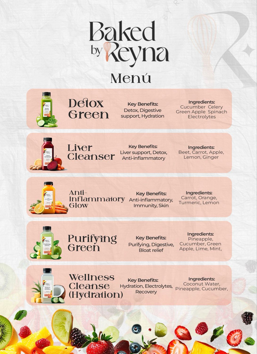 Menú Fit Y Jugos Verdes