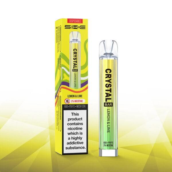 Lemon &amp; Lime SKE Crystal Bar 600 Disposable Vape - Zesty &amp; Refreshing - 20-Minute London Delivery