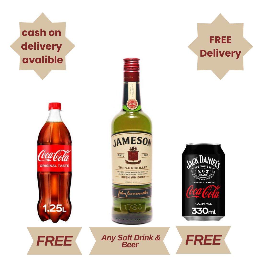 Jameson Irish Whiskey 70cl 40% - Smooth &amp; Classic Irish Whiskey - 20-Minute London Delivery soft drink &amp;.jack denial&#39;s beer free