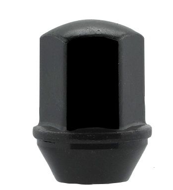 Ceco CD1710DBK - (1) Black Bulge Acorn OEM Dodge/Ram Style Cone Seat Nut 9/16 37mm 22mm Hex