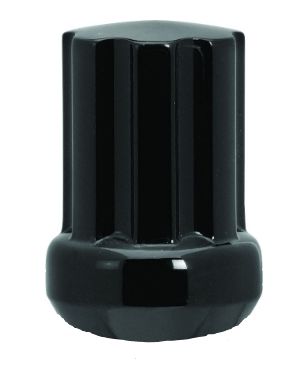Ceco CD3809MBK-R - (1) Black 7 Spline Radius Seat Nut 14X1.5 38mm 21/22mm Hex