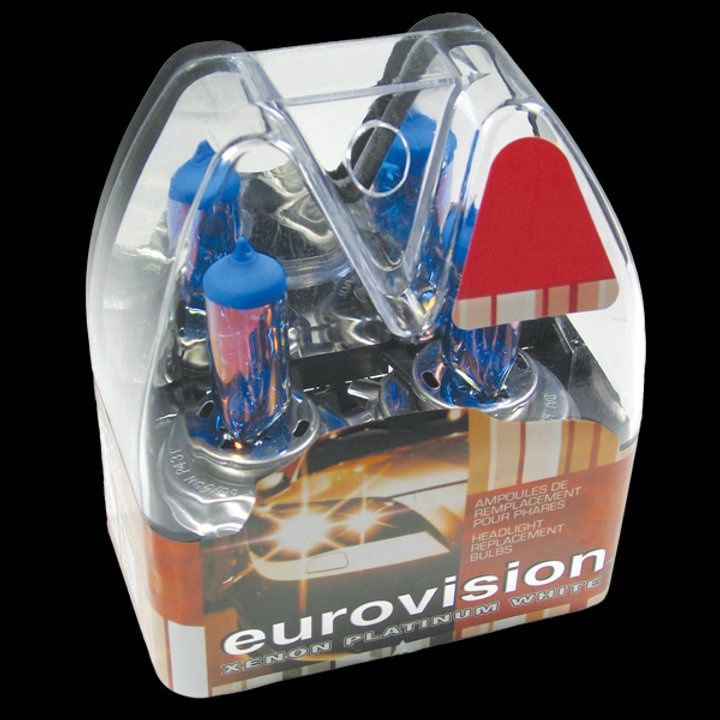 9004 65/45W Eurovision Xenon Headlight Bulb Kit Platinum White