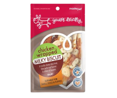 Yours Droolly - Chicken wrapped Milky Biscuits