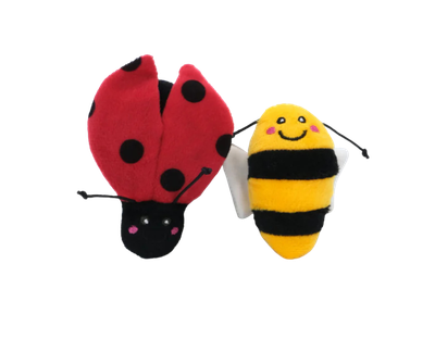 ZippyClaws Ladybug And Bee Cat Toy 2pk