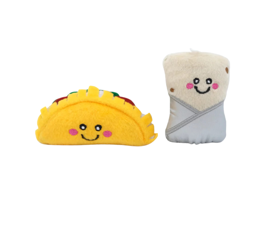 ZippyClaws NomNomz Burrito AndTaco 2pk