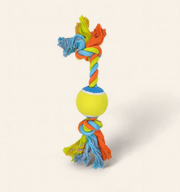 Rope Bone with Tennis Ball