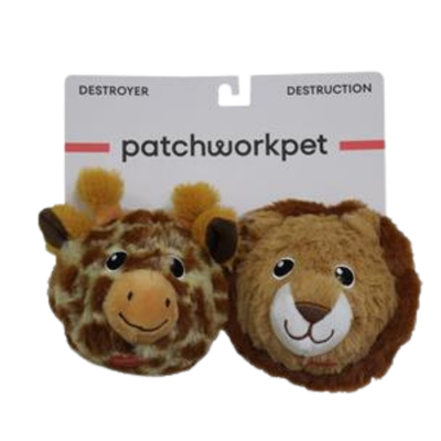 Patchwork Pricklet Zoo Duo Giraffe &amp; Lion