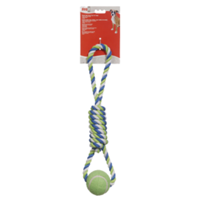 Dogit Rope Toy Tennis Ball Multi - 61cm