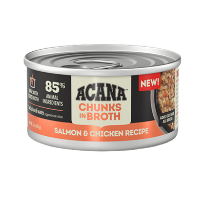 Acana Cat Salmon &amp; Chicken in Broth, Pack Size: 85g