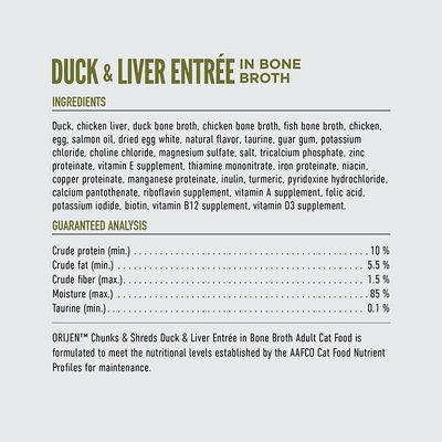 Orijen Cat Duck &amp; Liver Entree in Bone Broth