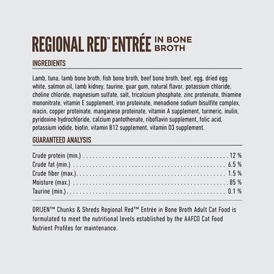 Orijen Cat Regional Red Entree in Bone Broth