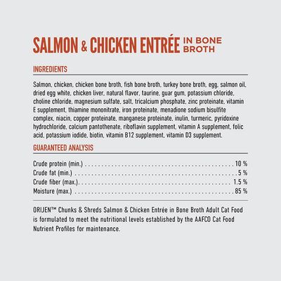 Orijen Cat Salmon &amp; Chicken Entree in Bone Broth