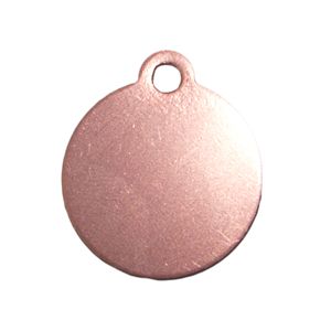 Pet Tag Rose Gold Circle