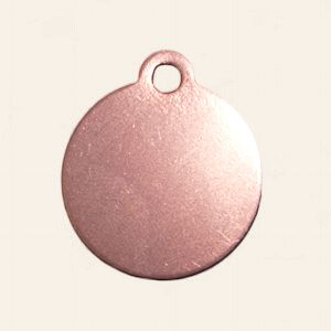 Pet Tag Rose Gold Circle