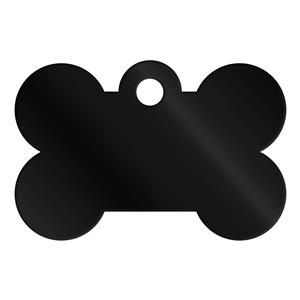 Pet Tag Bone Black