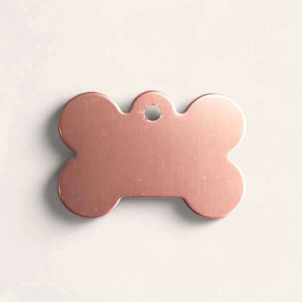 Pet Tag Rose Gold Bone