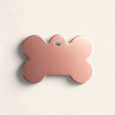 Pet Tag Rose Gold Bone