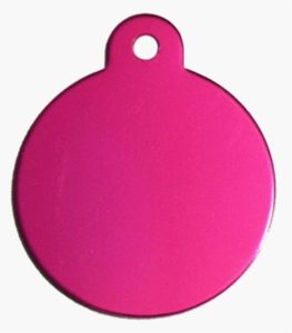 Pet Tag Pink Circle