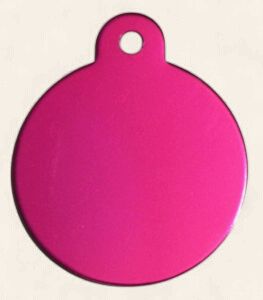 Pet Tag Pink Circle