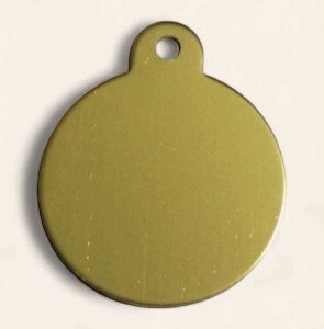 Pet Tag Gold Circle