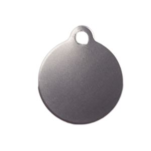 Pet Tag Pewter Circle