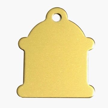 Pet Tag Gold Fire Hydrant