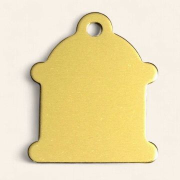 Pet Tag Gold Fire Hydrant