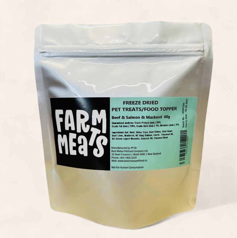 Freeze Dried Treats - Beef, Salmon &amp; Mackeral