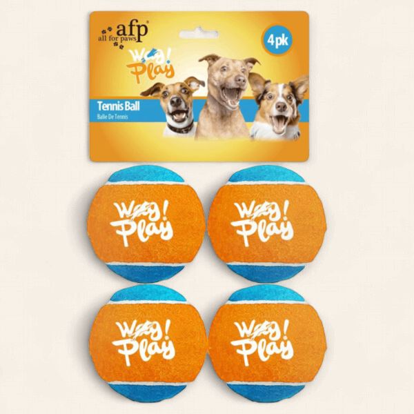 Wag Play Tennis Ball - 4pk