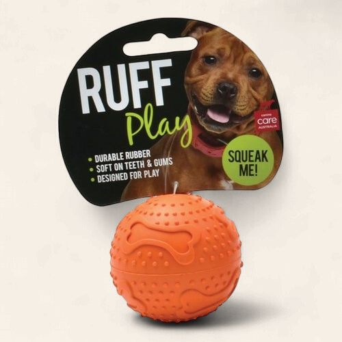 Ruff Play - Rubber Squeaker Ball Small
