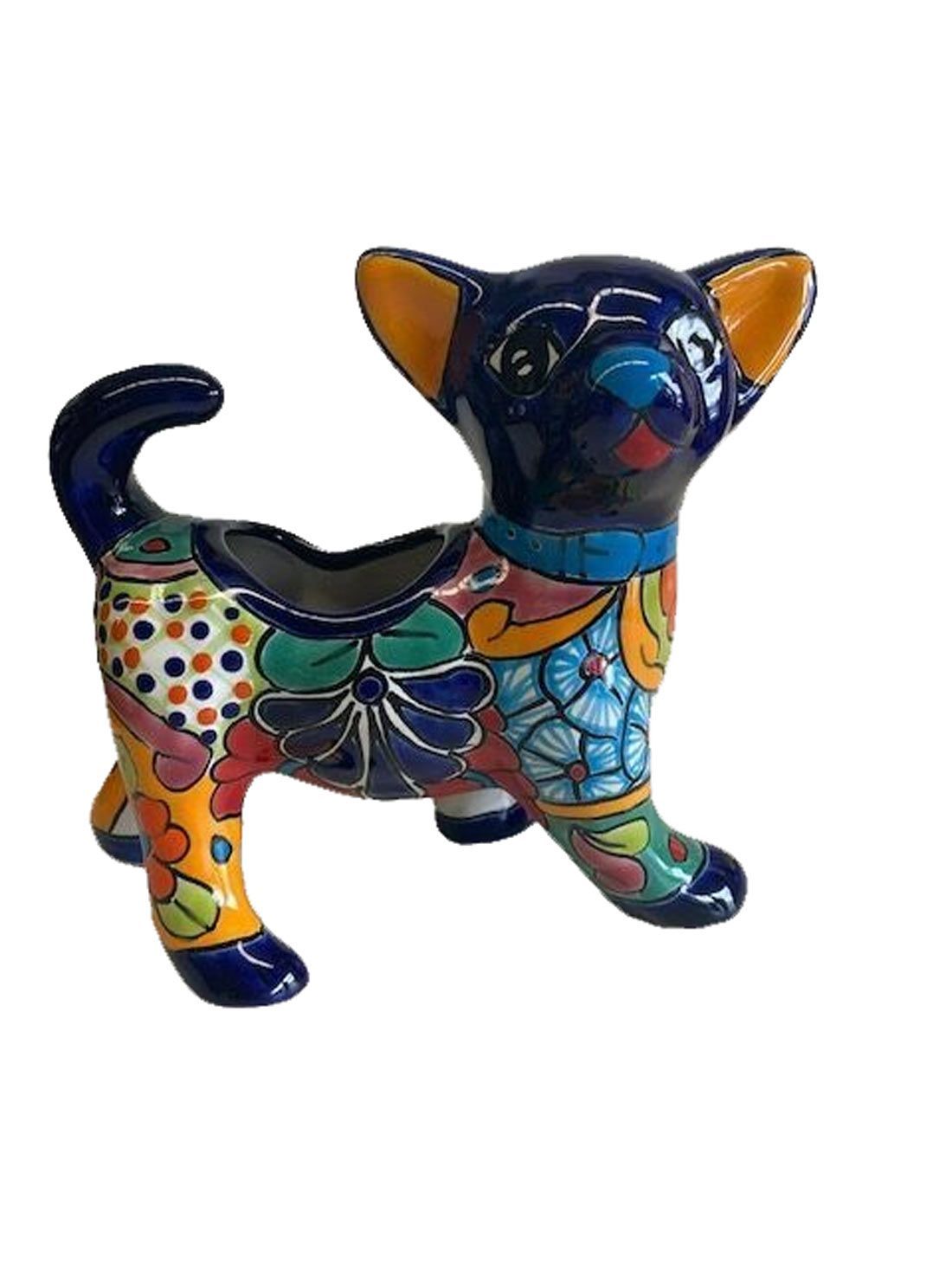 MEXICAN TALAVERA CERAMIC HAPPY DOG FIGURE