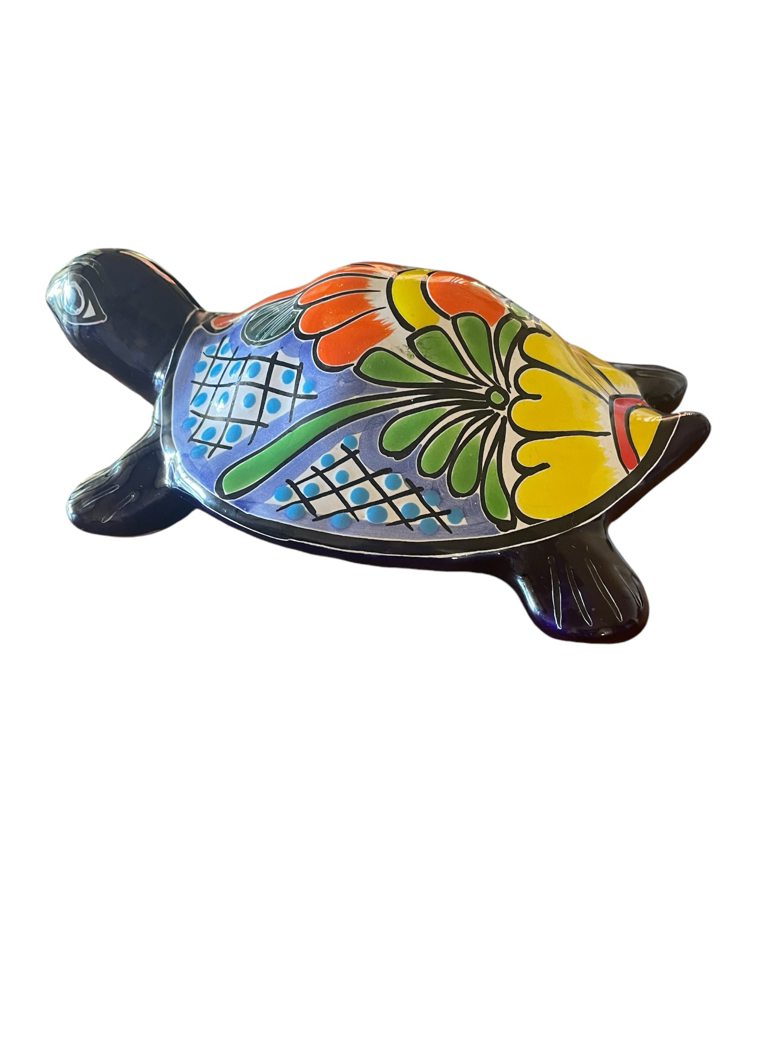 MEXICAN TALAVERA CERAMIC TURTLE FIGURE