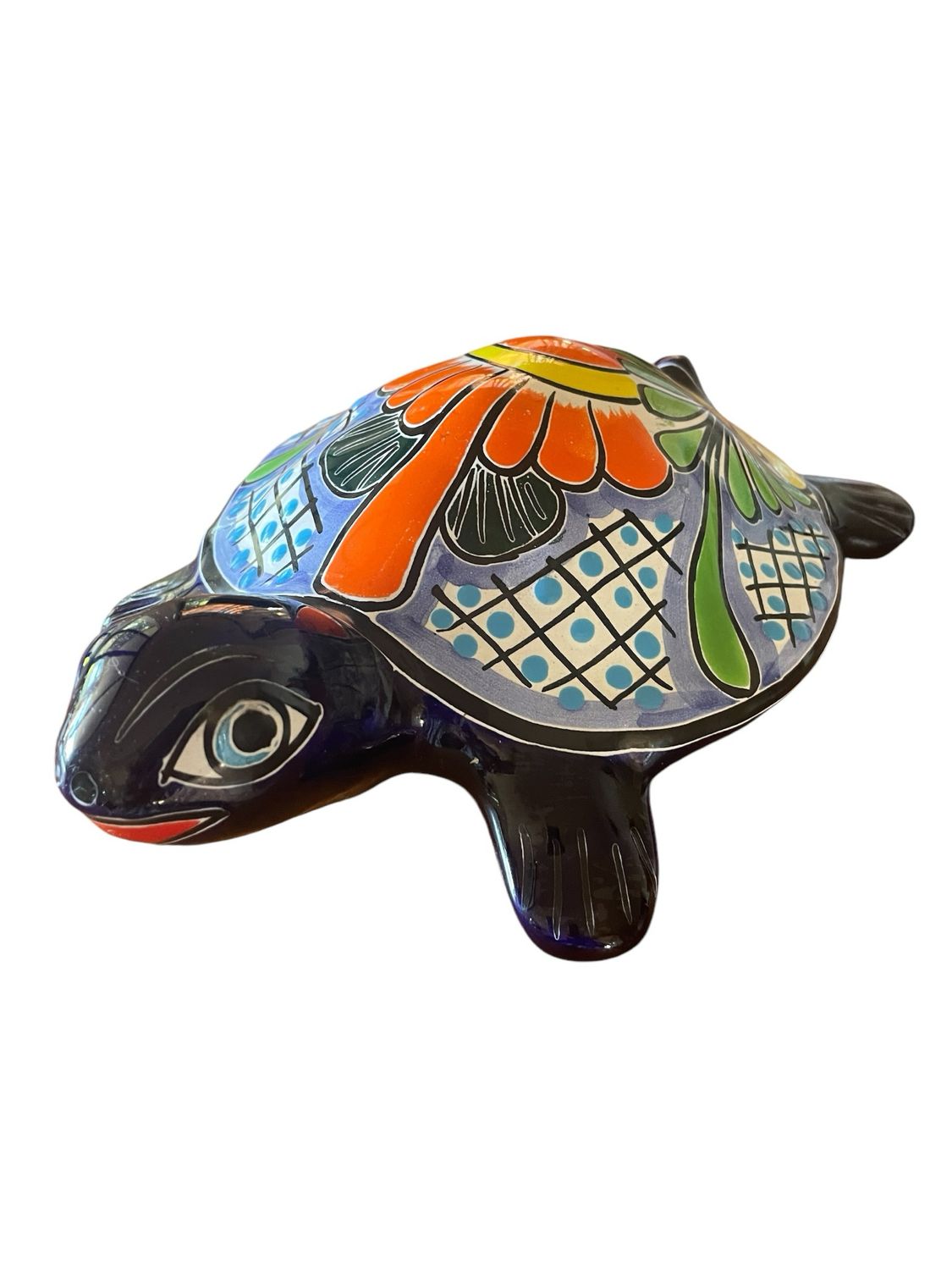 MEXICAN TALAVERA CERAMIC TURTLE FIGURE