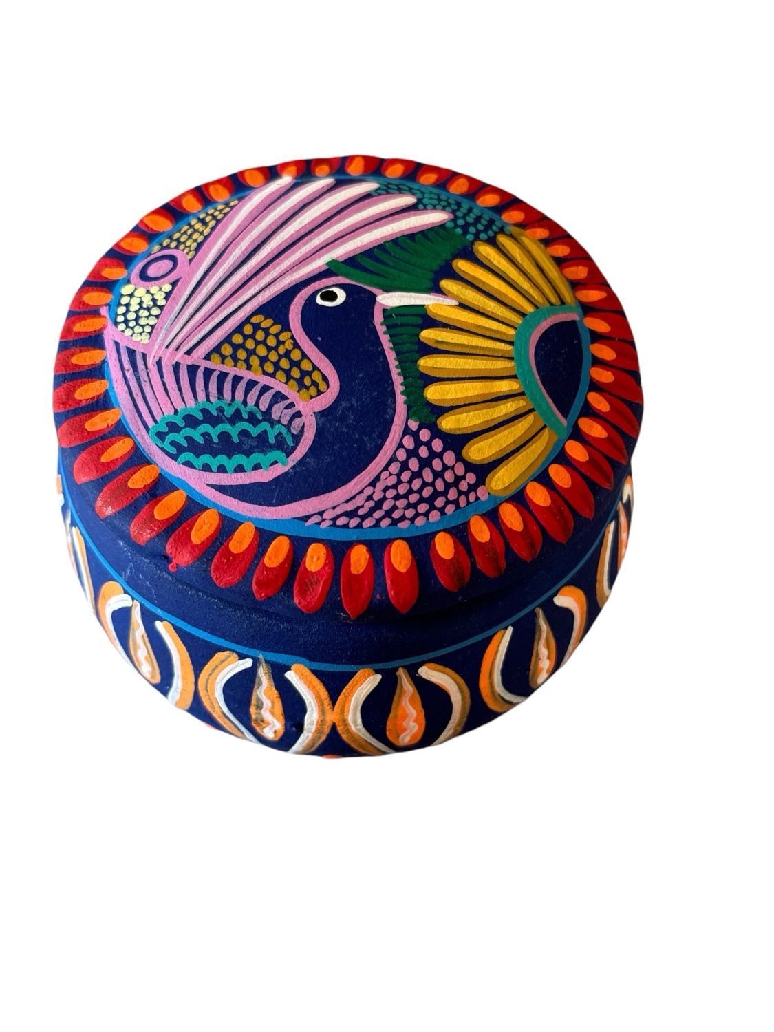 TERRACOTTA  UNIQUE HAND PAINTED TRINKET JEWELLERY BOX