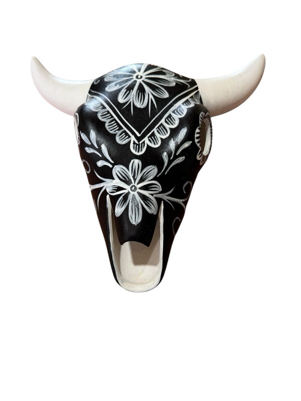 BULL HEAD Black with White