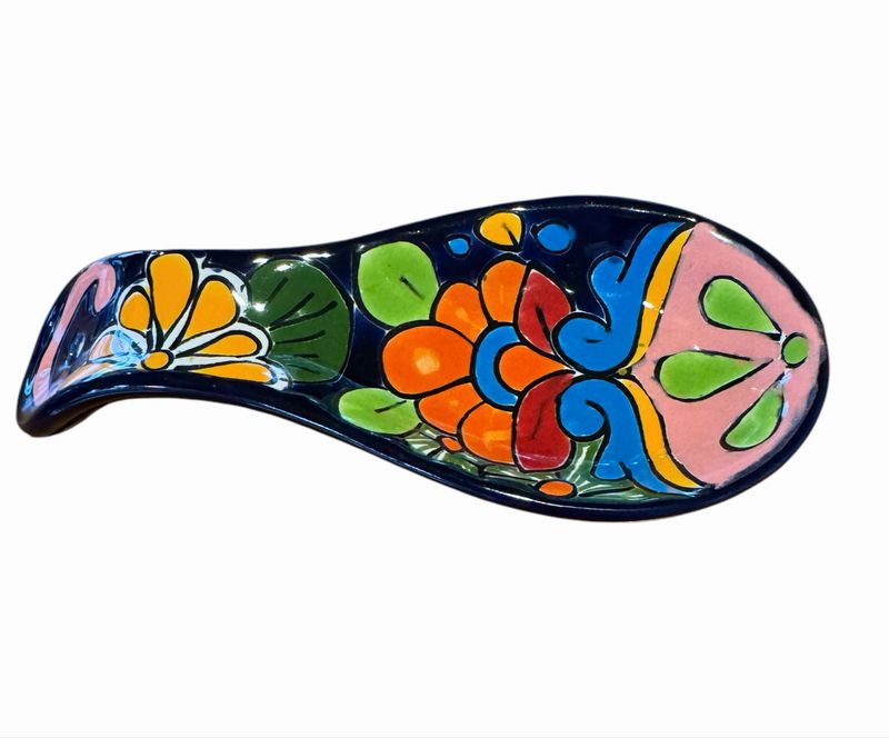 MEXICAN TALAVERA CERAMIC SPOON REST