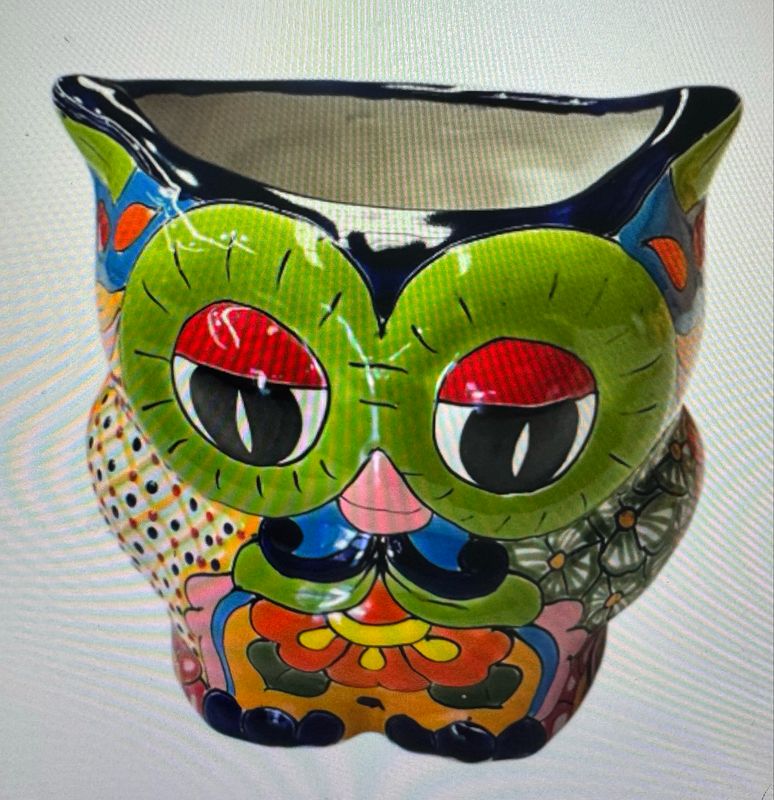 TALAVERA Owl Planter