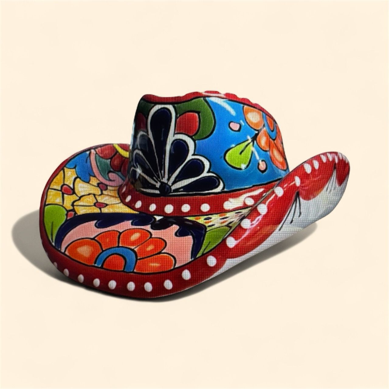 TALAVERA Sombrero Planter Red 22cm X 17cm