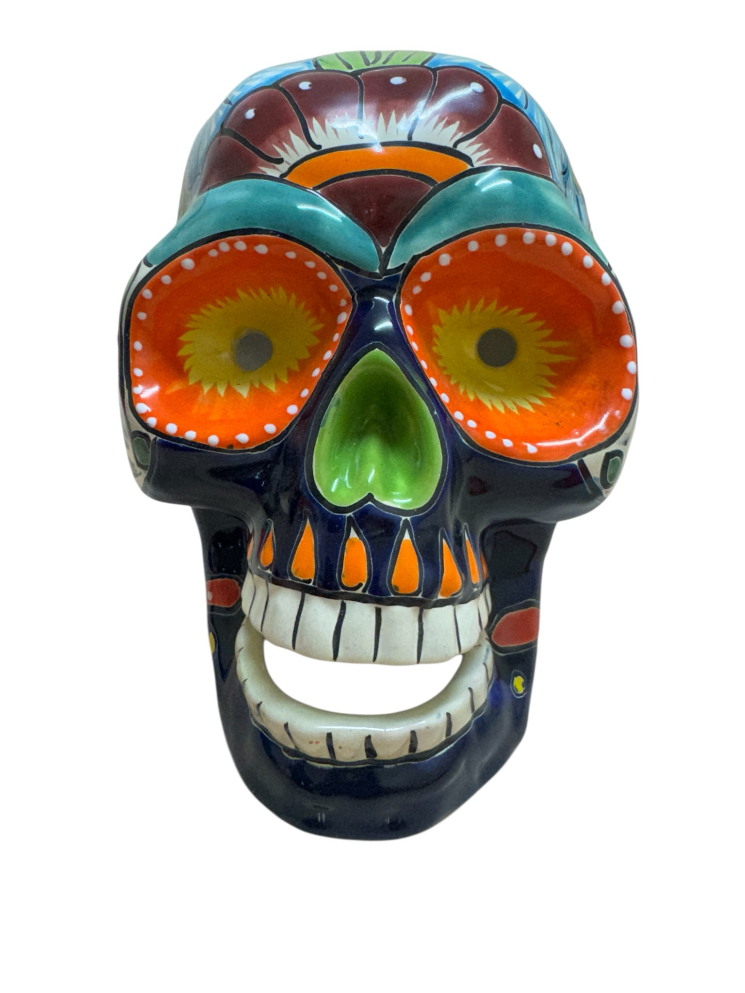 TALAVERA Ex Lg Candle Glow Skull