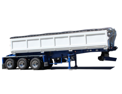 AAA TRAILERS SIDE TIPPER 10.29M AAA Trailers Side Tipper 10.29m, side view with tub closed and tri-axle configuration