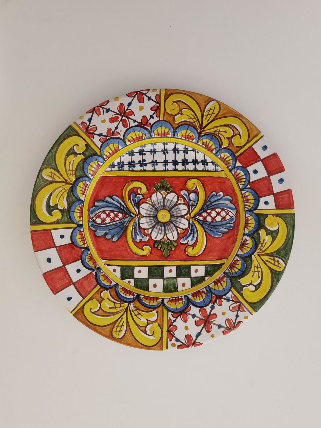 Piatto da servizio decoro moderno siciliano